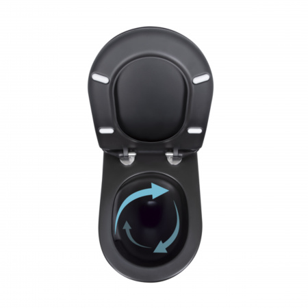 Унітаз підвісний Qtap Taurus безободковий з сидінням Soft-close QT2433084EUQMB