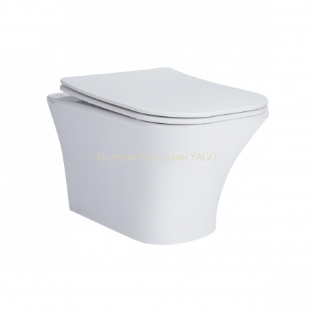 Унітаз підвісний Qtap Presto безобідковий з сідінням Soft-close QT24332615EW