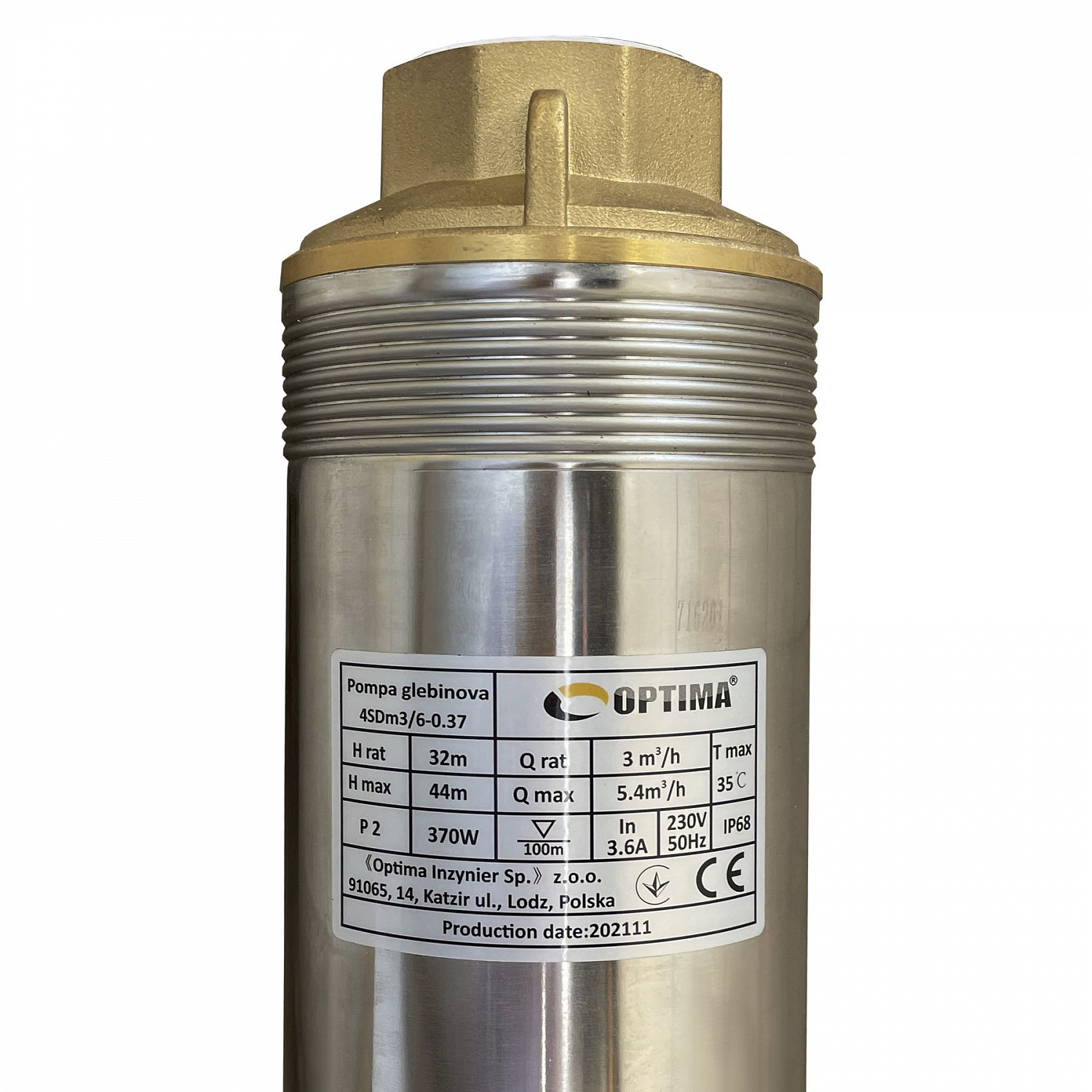 Насос свердловинний з підв. стійк. до піску OPTIMA  4SDm3/ 6 0.37 кВт 44м + пульт+кабель 1.5м NEW в інтернет-магазині Yago