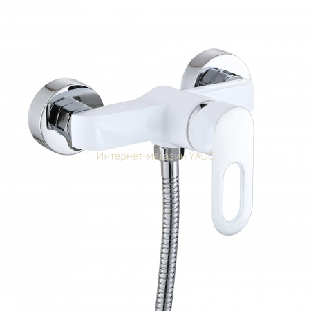 Змішувач для душу Lidz Latwa 010 (з душовим гарнітуром) (k40) LDLAT010WHI45426 White