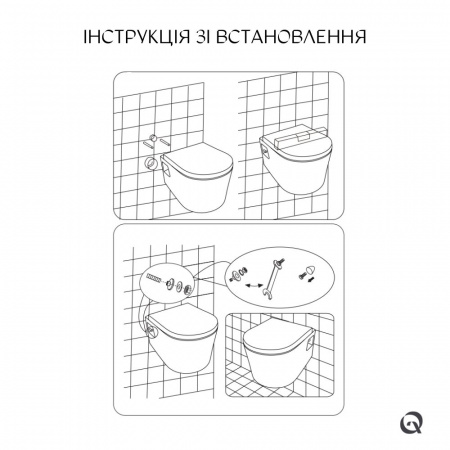 Унітаз підвісний Qtap Leo безобідковий з сидінням Soft-close QT11331002ERW
