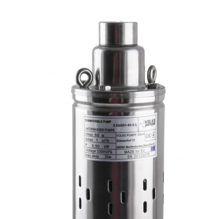Насос свердловинний шнековий VOLKS pumpe 3,5 QGD 1-60-0,5кВт 3,5  дюйми + кабель 15м в інтернет-магазині Yago