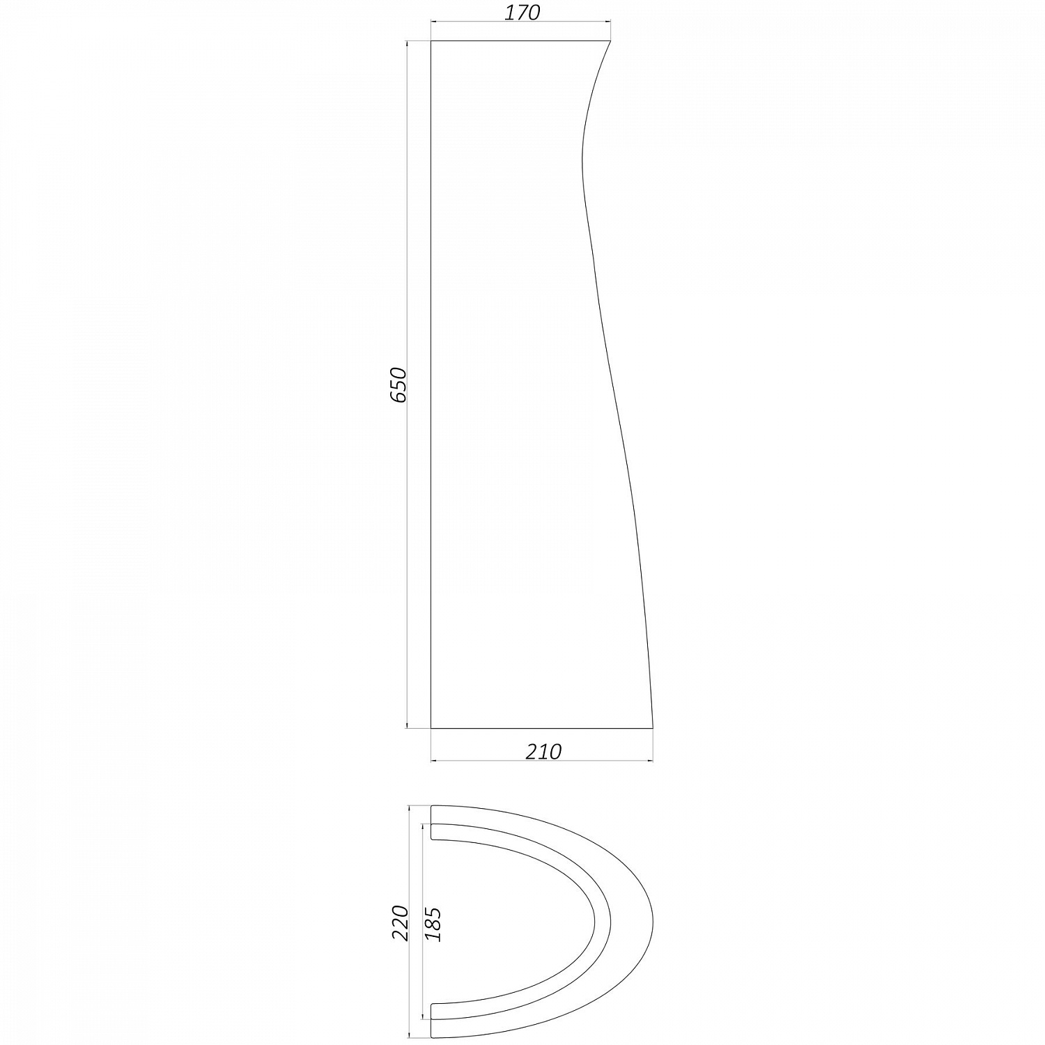 П'єдестал для умивальника (Дніпрокераміка)