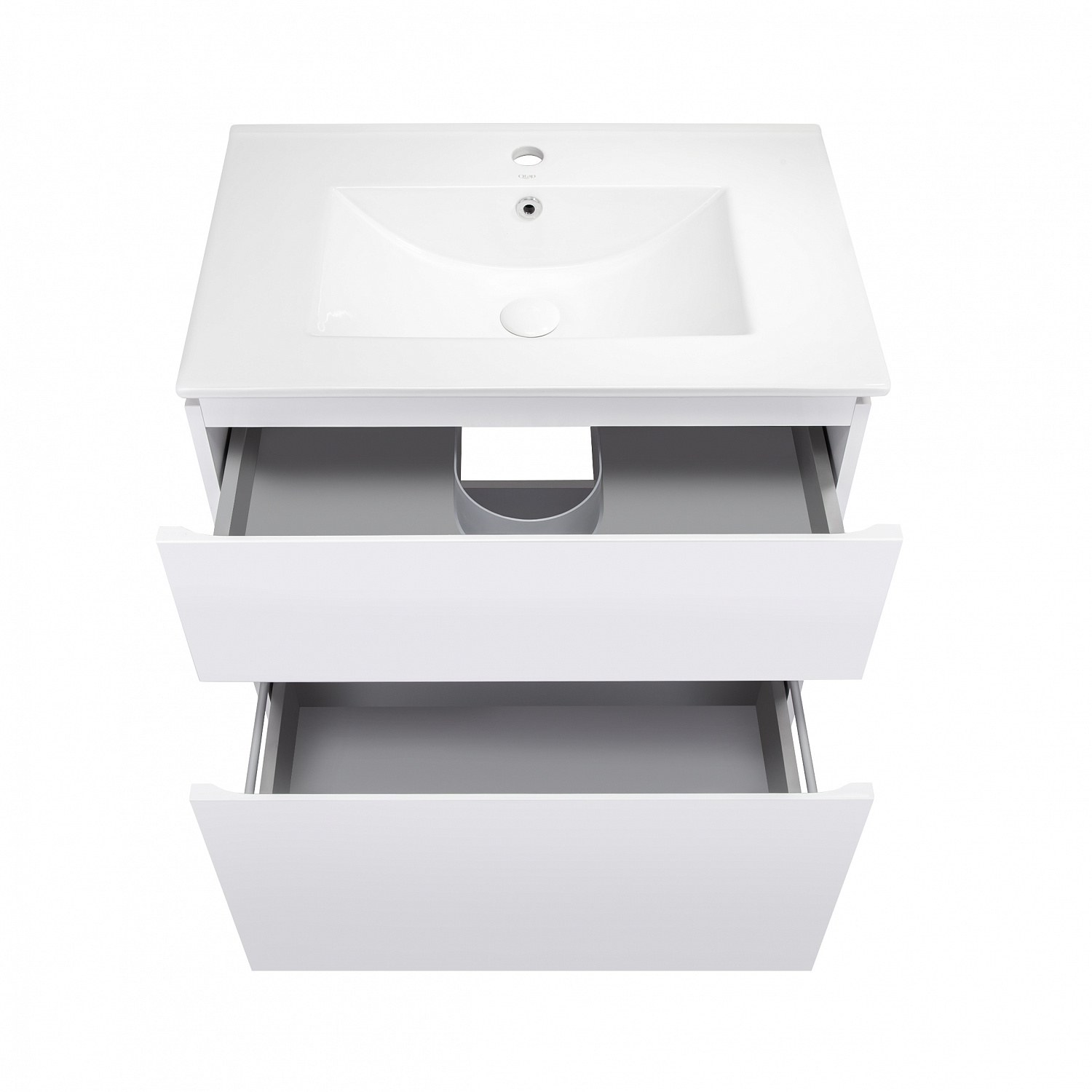 Комплект Qtap Albatross 710х825х460 White тумба підлогова + раковина урізна QT0171TN700D3070CW