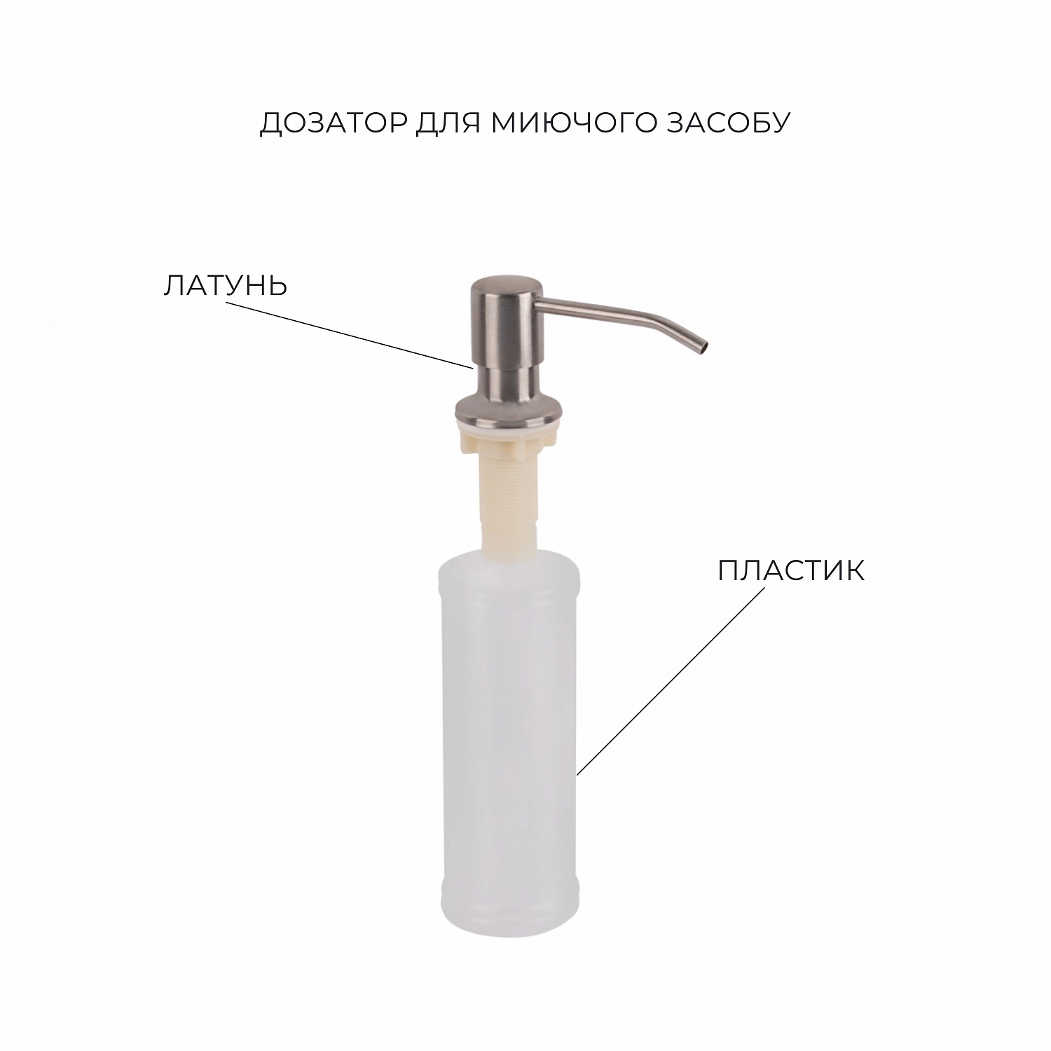 Комплект Lidz Handmade H5050 Мийка для кухні інтегрована Brushed у комплекті з дозатором + Lidz K01G Корзина для кухонної мийки