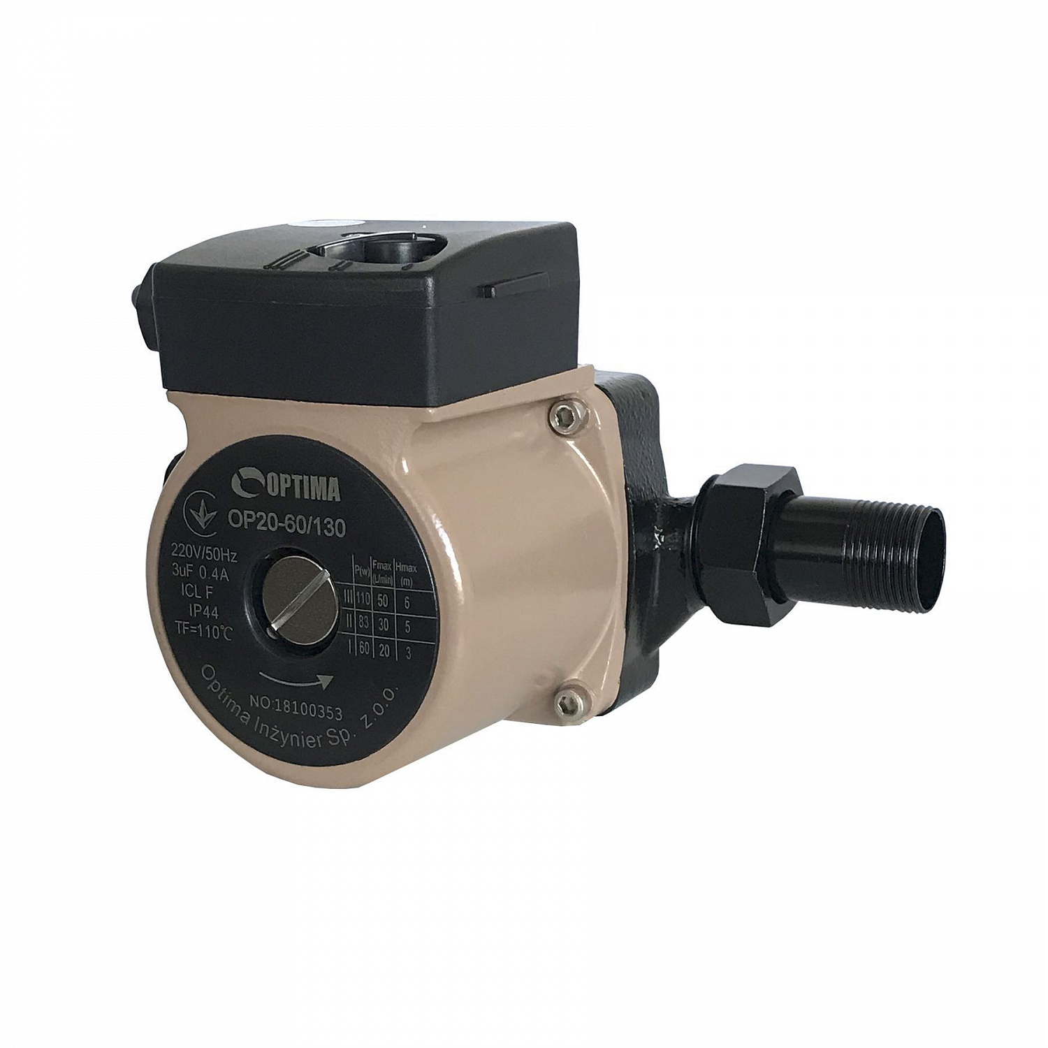 Насос циркуляційний Optima OP20-60 130мм + гайки, + кабель з вилкою в інтернет-магазині Yago