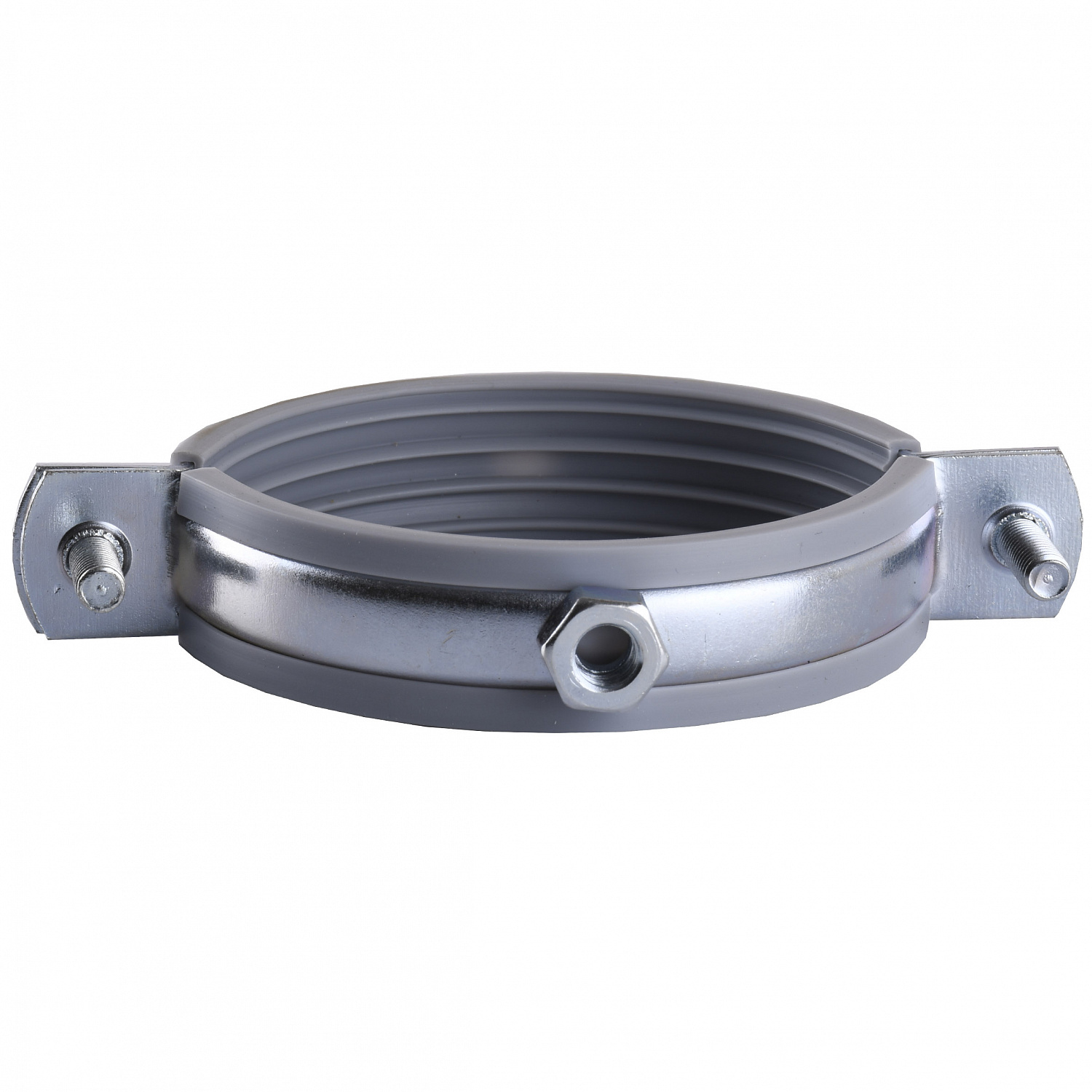 Хомут в зборi CR 2 1/2″ (70-80мм) з гвинтом-шурупом 8*100 та дюбелем в уп., сірий в інтернет-магазині Yago