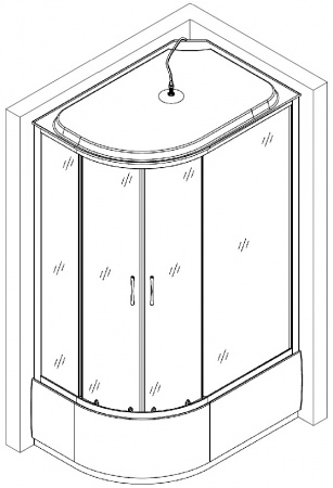 Душовий бокс BRAVO OBRA H120BR (3уп.)