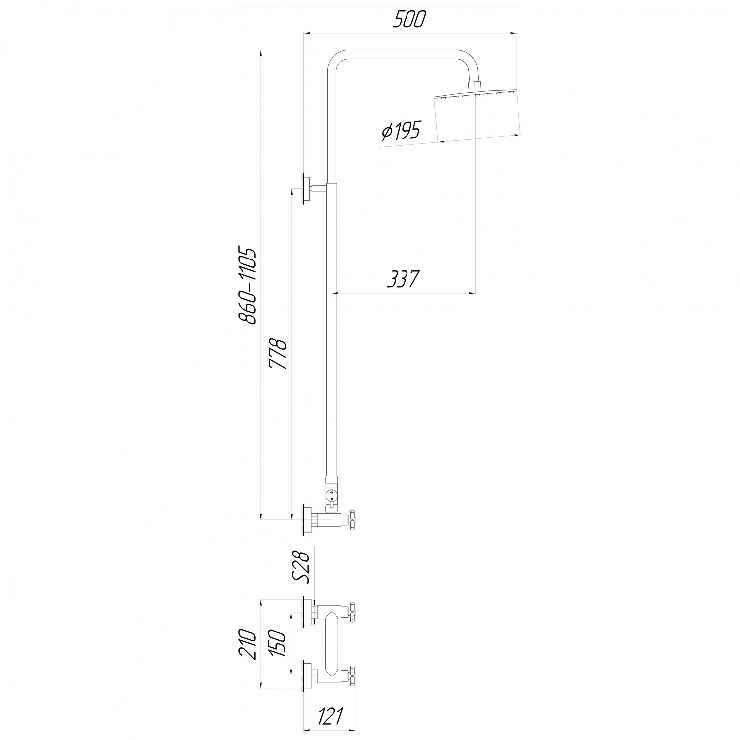 Душова система Globus Lux DUKAT SD4-SH-02