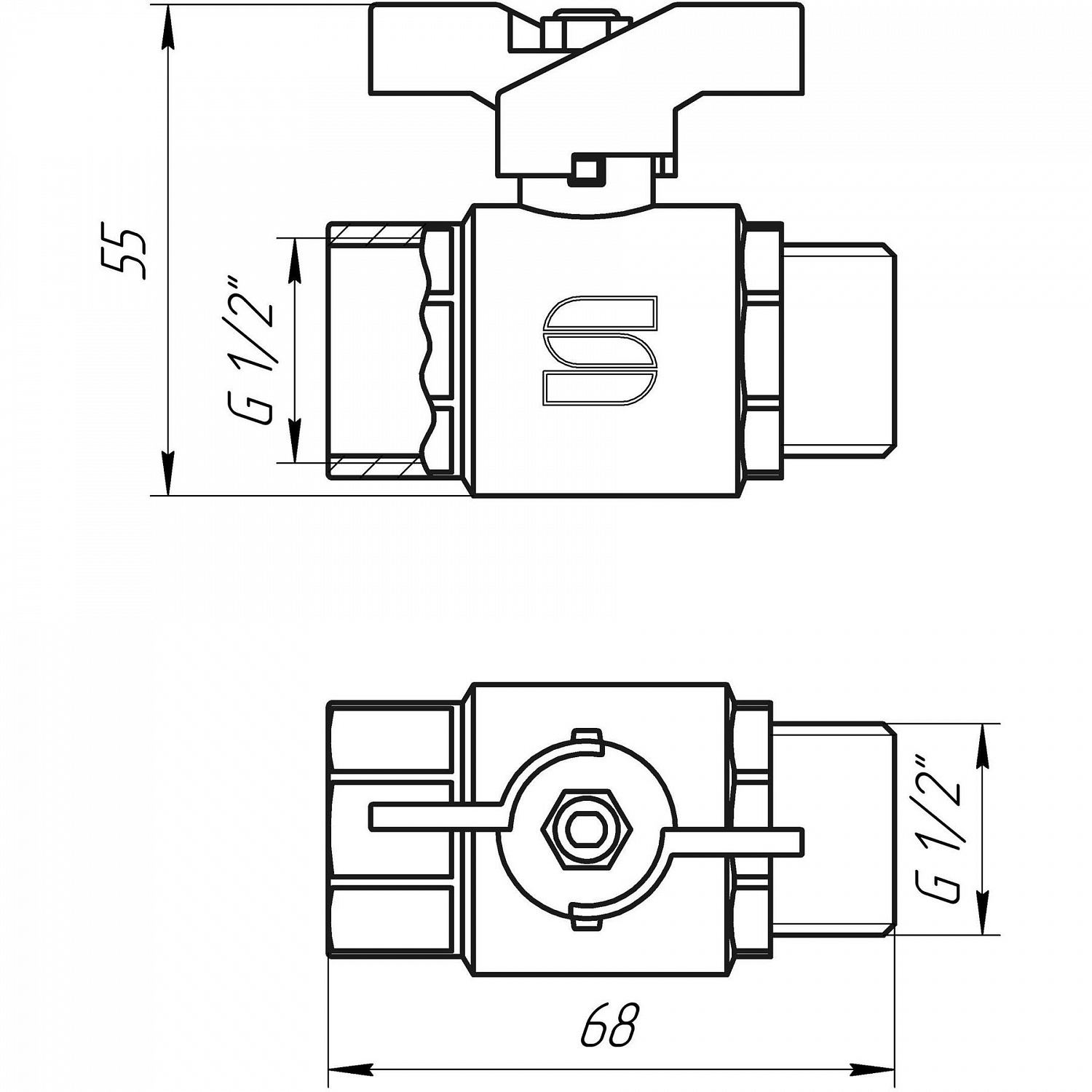 Кран кульовий прямий SELBA 1/2″ ЗВ ЖБ SL1508 в інтернет-магазині Yago