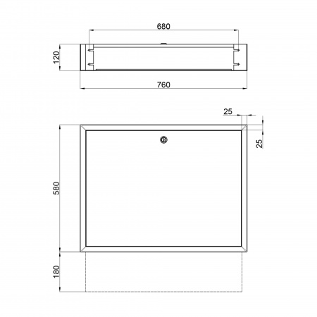 Колекторна шафа Icma (UA) 760х580х120 внутрішня №3