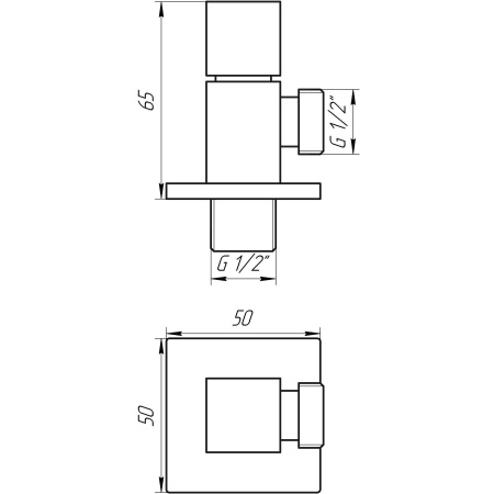 Кран напівобертовий кутовий SOLOMON 1/2″х1/2″ CUBE 7078 в інтернет-магазині Yago