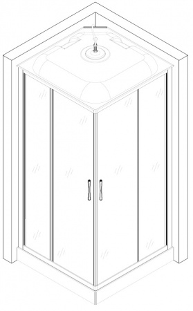 Душовий бокс BRAVO NIDA L90В (4уп.)