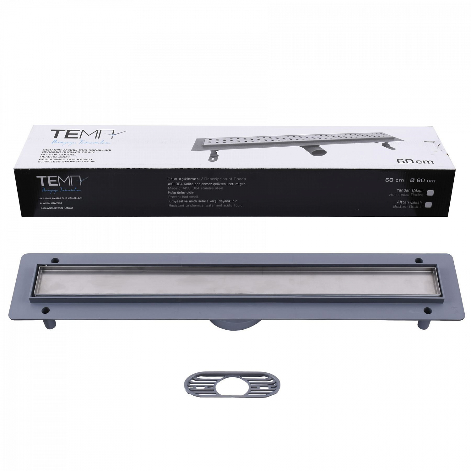 Трап лінійний душовий TILLO TM009-80C 80см