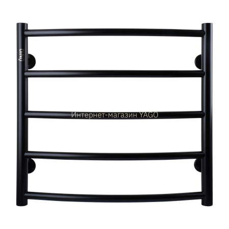 Рушникосушарка UNIO LD W 500-500-5 BLK Драбинка Дуга вода чорна в інтернет-магазині Yago