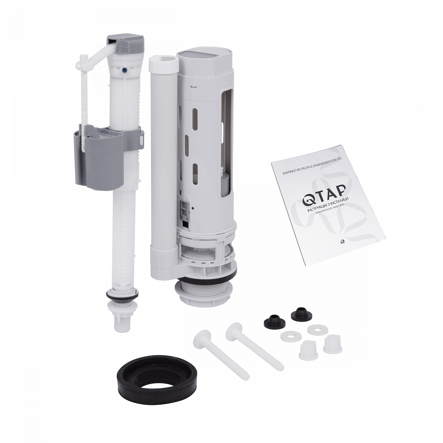 Унітаз-компакт Qtap Presto безобідковий з сідінням Soft-close QT24221217AW