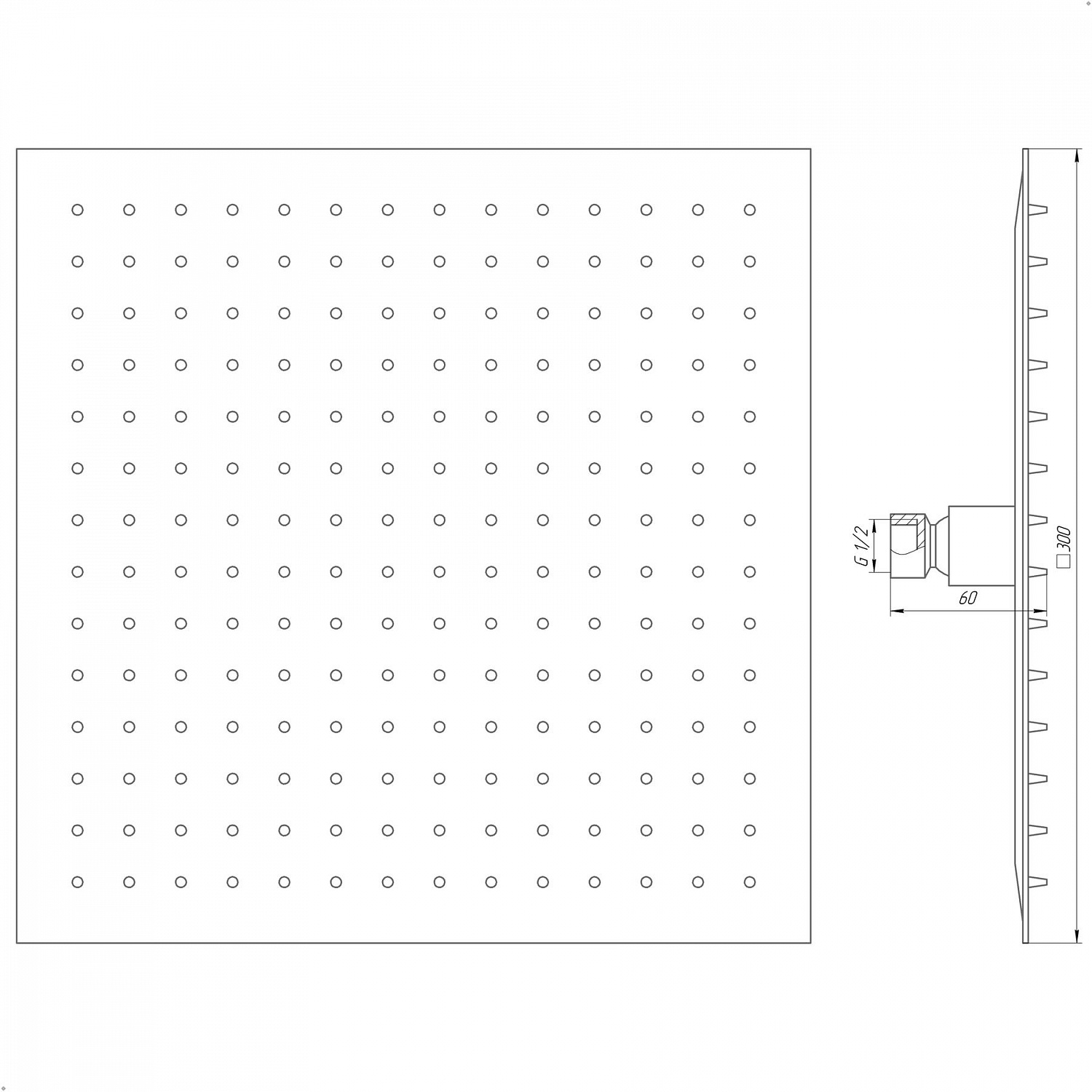 Душова лійка Globus Lux ST-0300-Q-BB