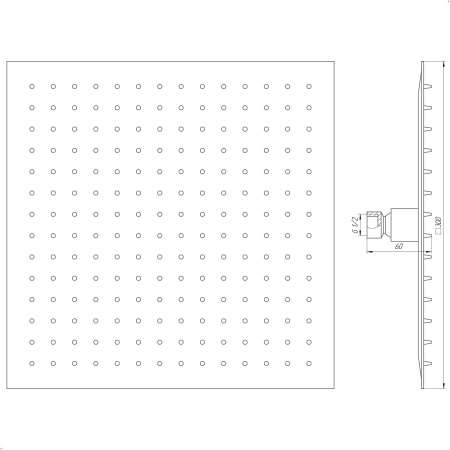 Душова лійка Globus Lux ST-0300-Q-BB