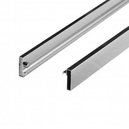 Душові двері в нішу Qtap Taurus CRM201-11.C6 97-108x200 см, скло Clear 6 мм, покриття CalcLess