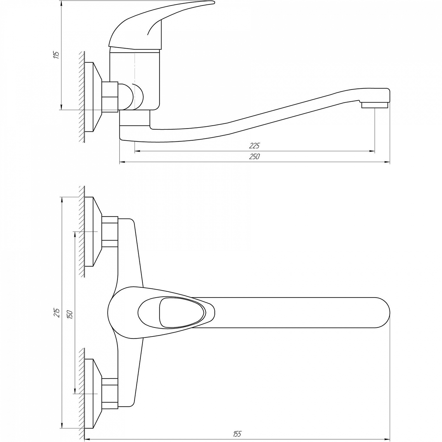 Змішувач для кухні EcoMix ELIT EM-104