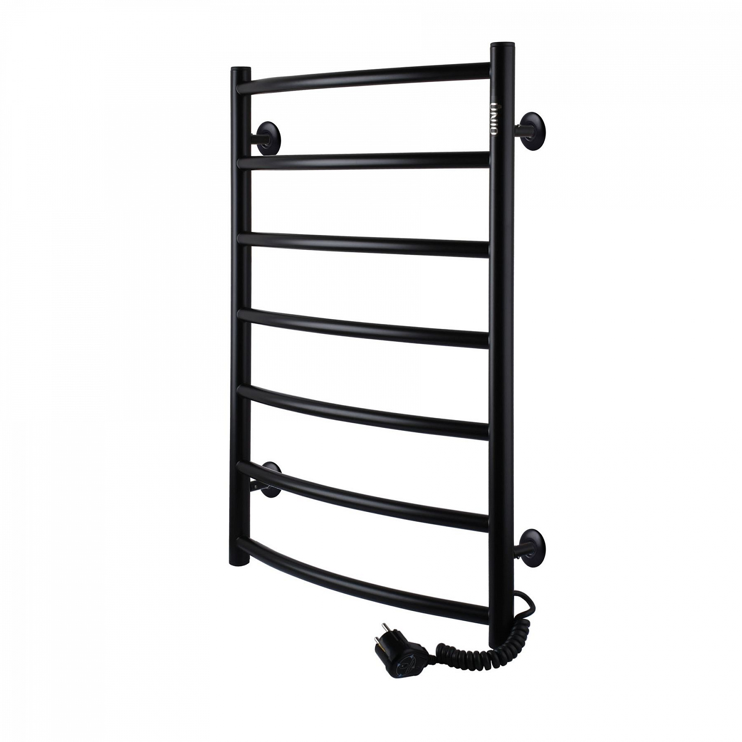 Рушникосушарка UNIO LD ER 700-500-7 BLK Драбинка Дуга електро чорна в інтернет-магазині Yago