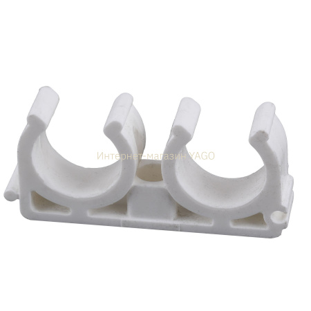 Кріплення подвійне Kalde PPR  20 (білий)  29051 ( 100 шт  в упаковке ) в інтернет-магазині Yago