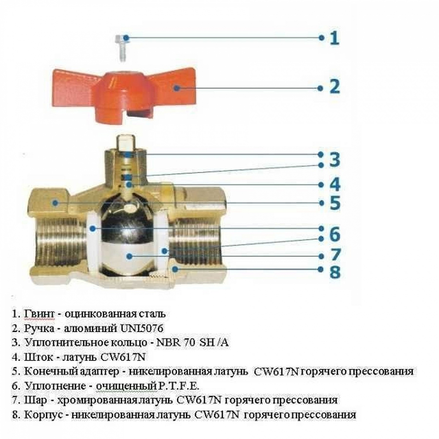 Кран 3-ходовий  ″Т″ SOLOMON 1/2″ 1095 в інтернет-магазині Yago