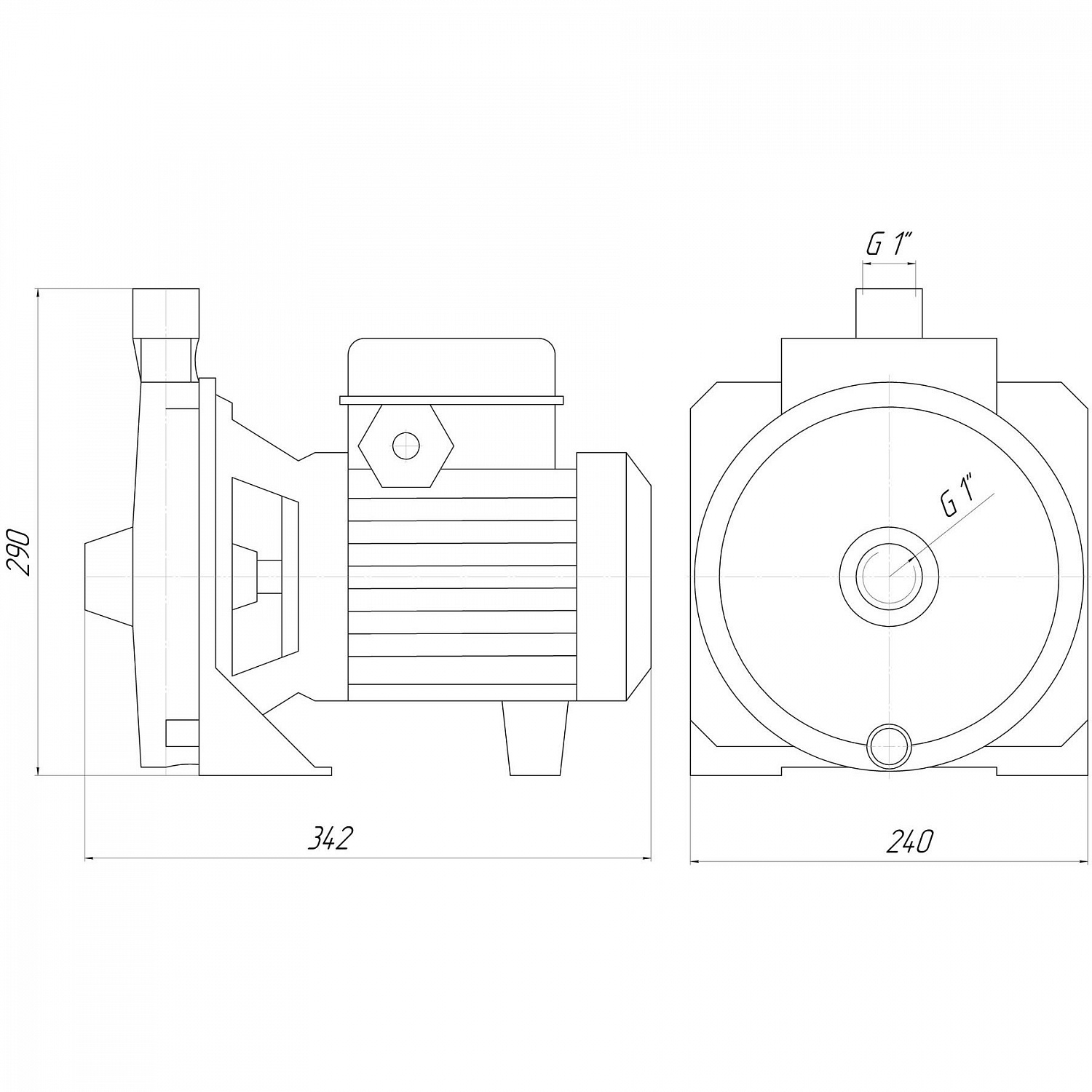 Насос вiдцентровий CM 1C  2,2 кВт SAER (8 м3/год, 59 м) однофазний в інтернет-магазині Yago