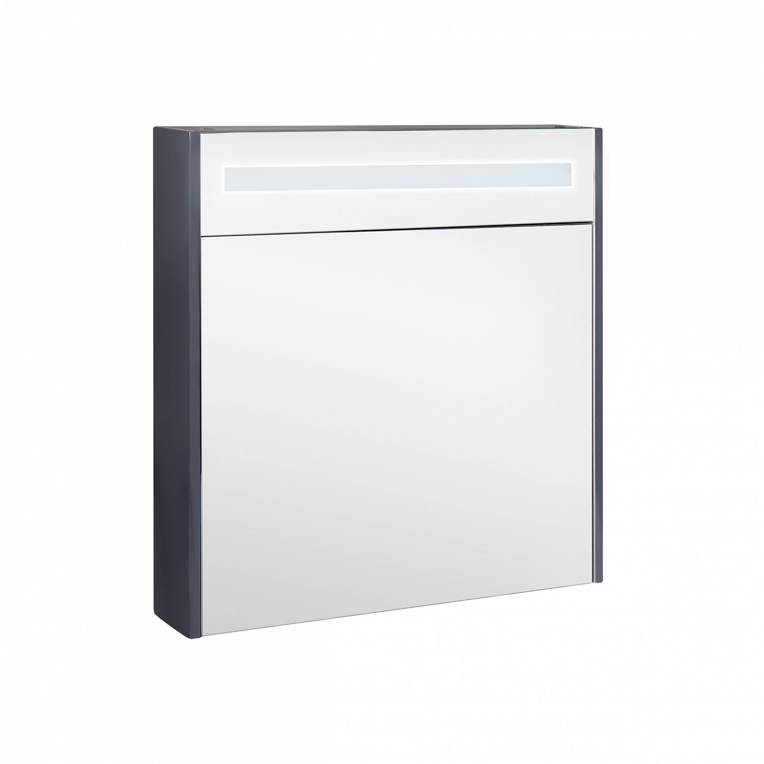 Дзеркальна шафа підвісна Qtap Robin 700х730х145 Graphite з LED-підсвічуванням QT1377ZP7002G