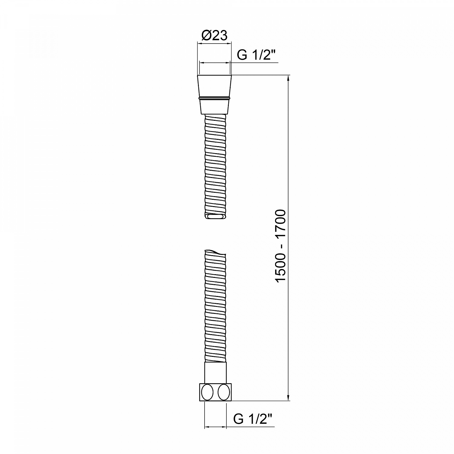 Шланг Lidz Niagara 06 1,5-1,7 м LDNIA06CRM35454 Chrome