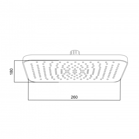 Лійка для верхнього душу Qtap Hlavova 260x180 мм прямокутна QTHLA107CRM45784 Chrome/Black