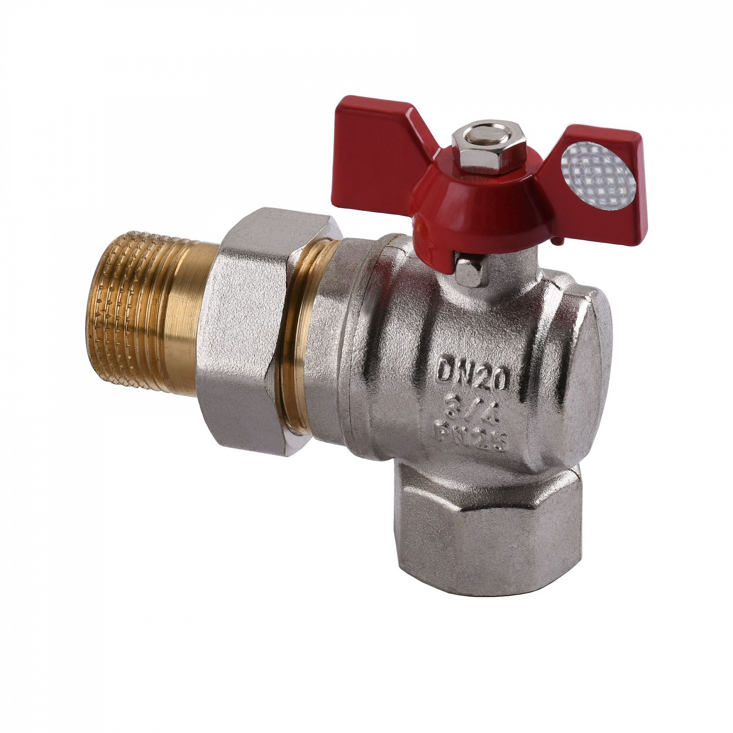 Кран кульовий кутовий з американкою SOLOMON 3/4″ ПОСИЛЕННИЙ B1043 в інтернет-магазині Yago