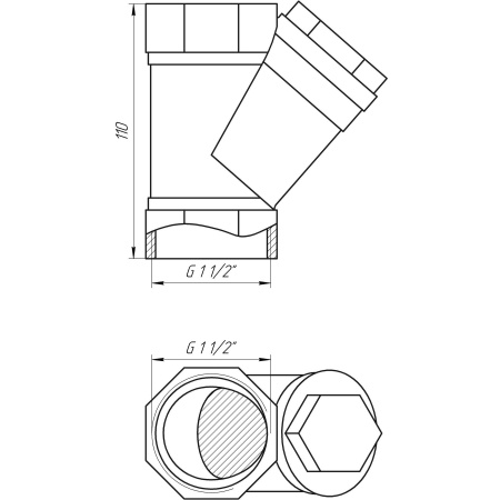 Фільтр грубого очищення SELBA 1 1/2″ SL1512 в інтернет-магазині Yago