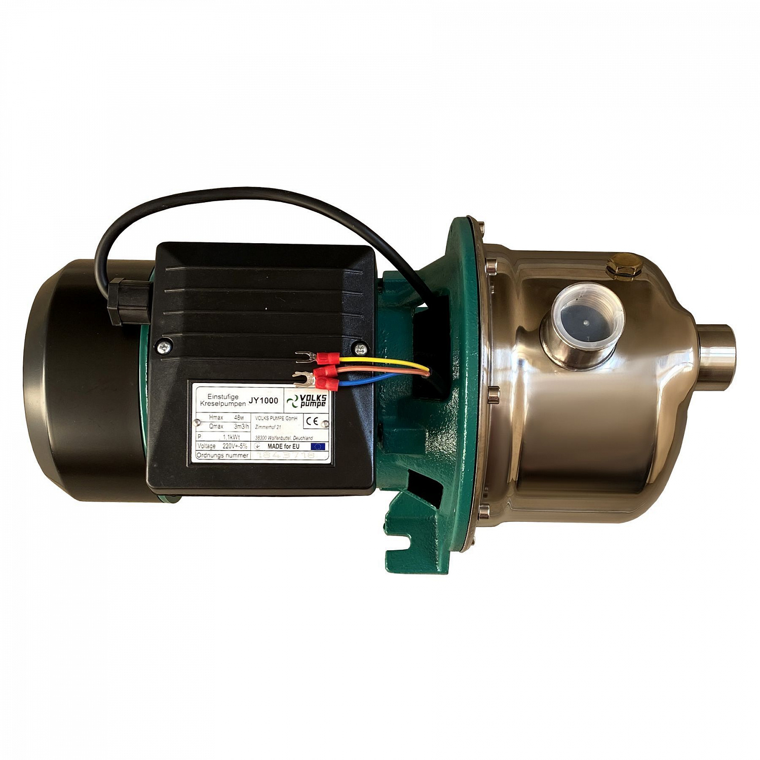 Насос відцентровий VOLKS pumpe JY1000 1,1кВт нержавійка в інтернет-магазині Yago
