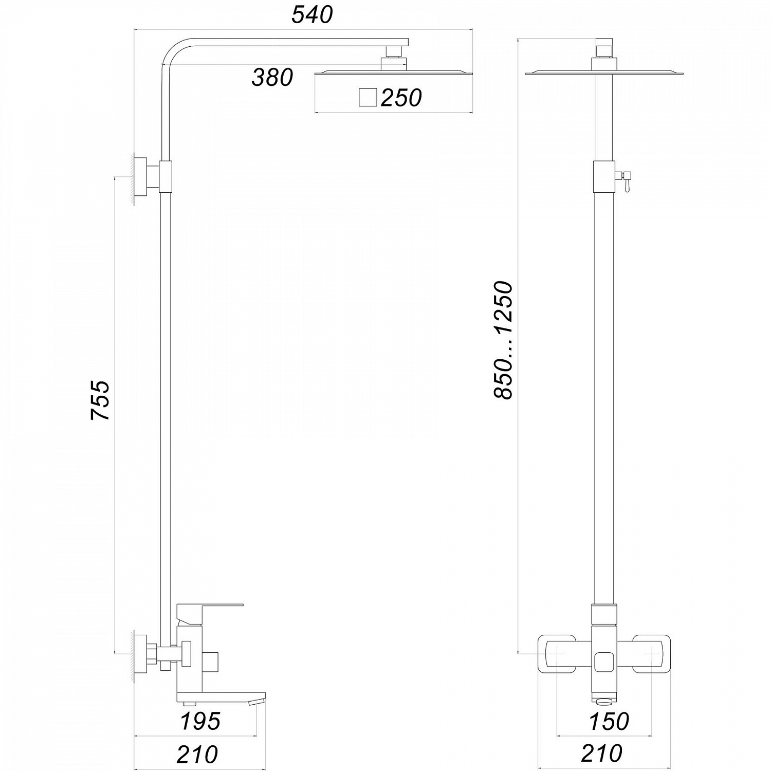 Душова система Globus Lux SICILIA SBQ-SH-02