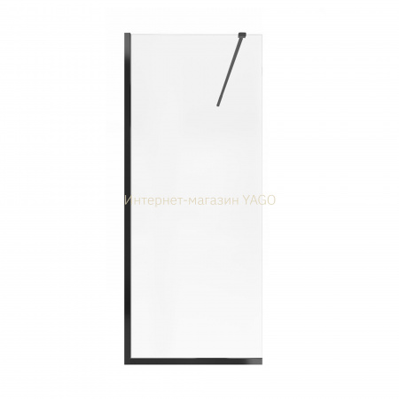 Душова перегородка Qtap Walk-In Standard BLM209.C8 90х200 см, скло Clear 8 мм, покриття CalcLess