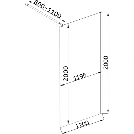 Душова перегородка BRAVO LEGA 120BТ (1уп.)