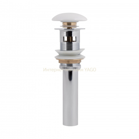 Донний клапан для раковини Qtap PU02O 225х70х70 White з переливом