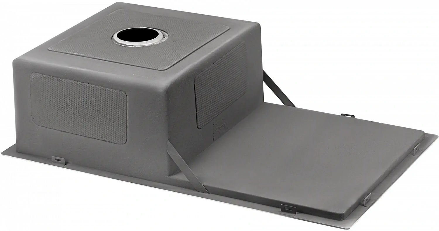 Мийка для кухні інтегрована Lidz Handmade H7850 Brushed Steel 3,0/0,8 мм