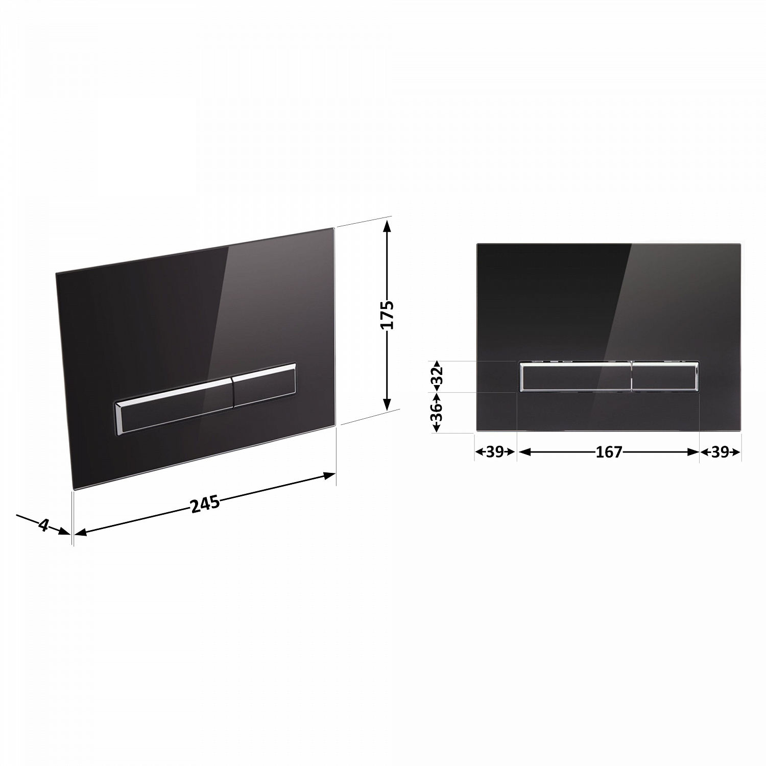 Панель змиву для унітаза Qtap Nest QT0111V1107GB