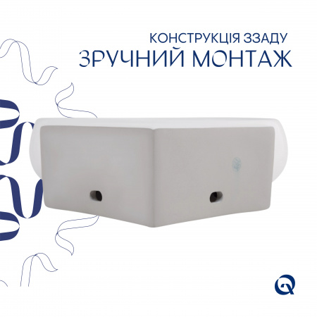 Раковина Qtap Leo 390x365x130 White QT11115010WN