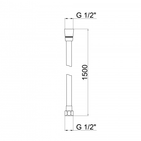 Шланг Lidz Niagara 30 1,5 м LDNIA30NKS28541 Nickel