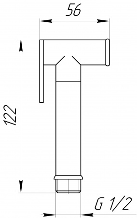 Душова гігієнічна стоп-лійка TOPAZ SH88-CR