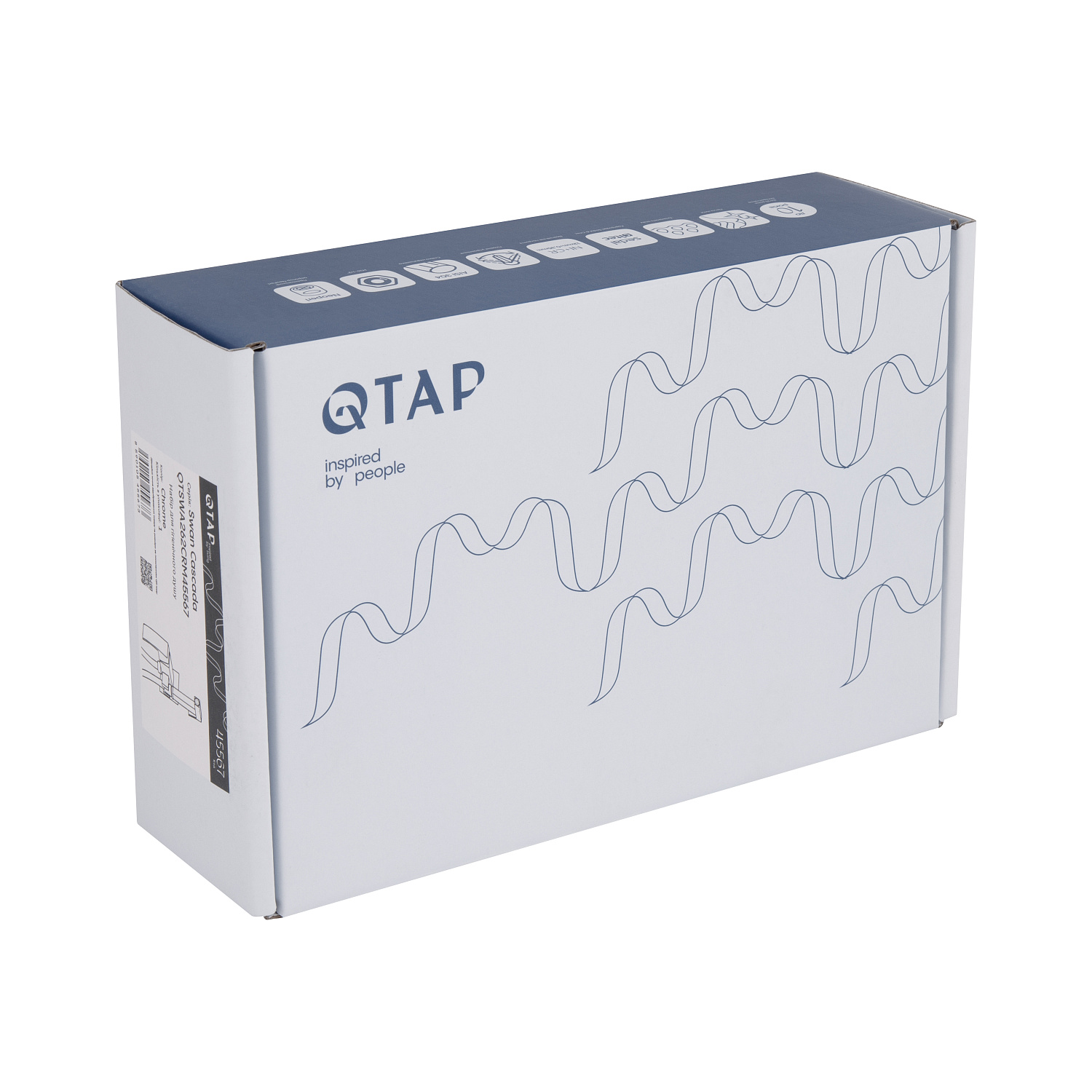Набор для гігієнічного душу Qtap Swan Cascada прямокутний QTSWA262CRM45567 Chrome