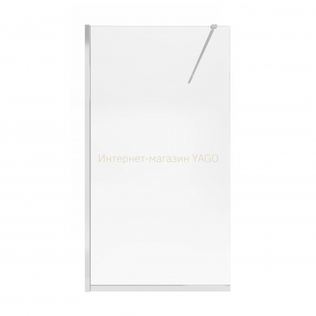 Душова перегородка Qtap Walk-In Standard CRM2011.C8 110х200 см, скло Clear 8 мм, покриття CalcLess