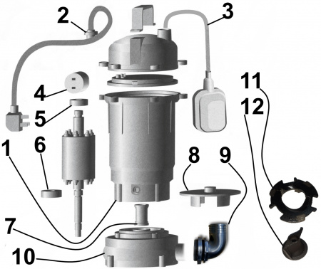 Насос фекальний з ріжучим механізмом Optima WQD10-15DF 1,3кВт в інтернет-магазині Yago