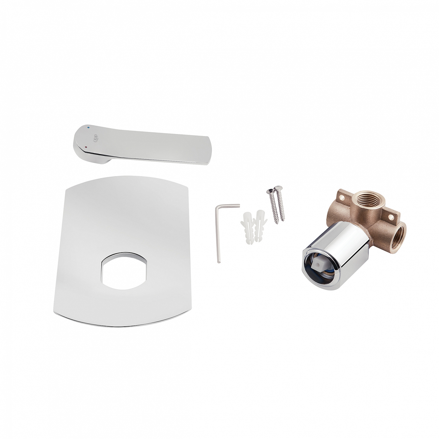 Змішувач для душу Qtap Slavonice прихованого монтажу QTSLV6042103C Chrome