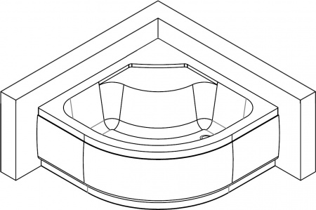 Душовий піддон півкруглий BRAVO GORA RH90 (1уп.)