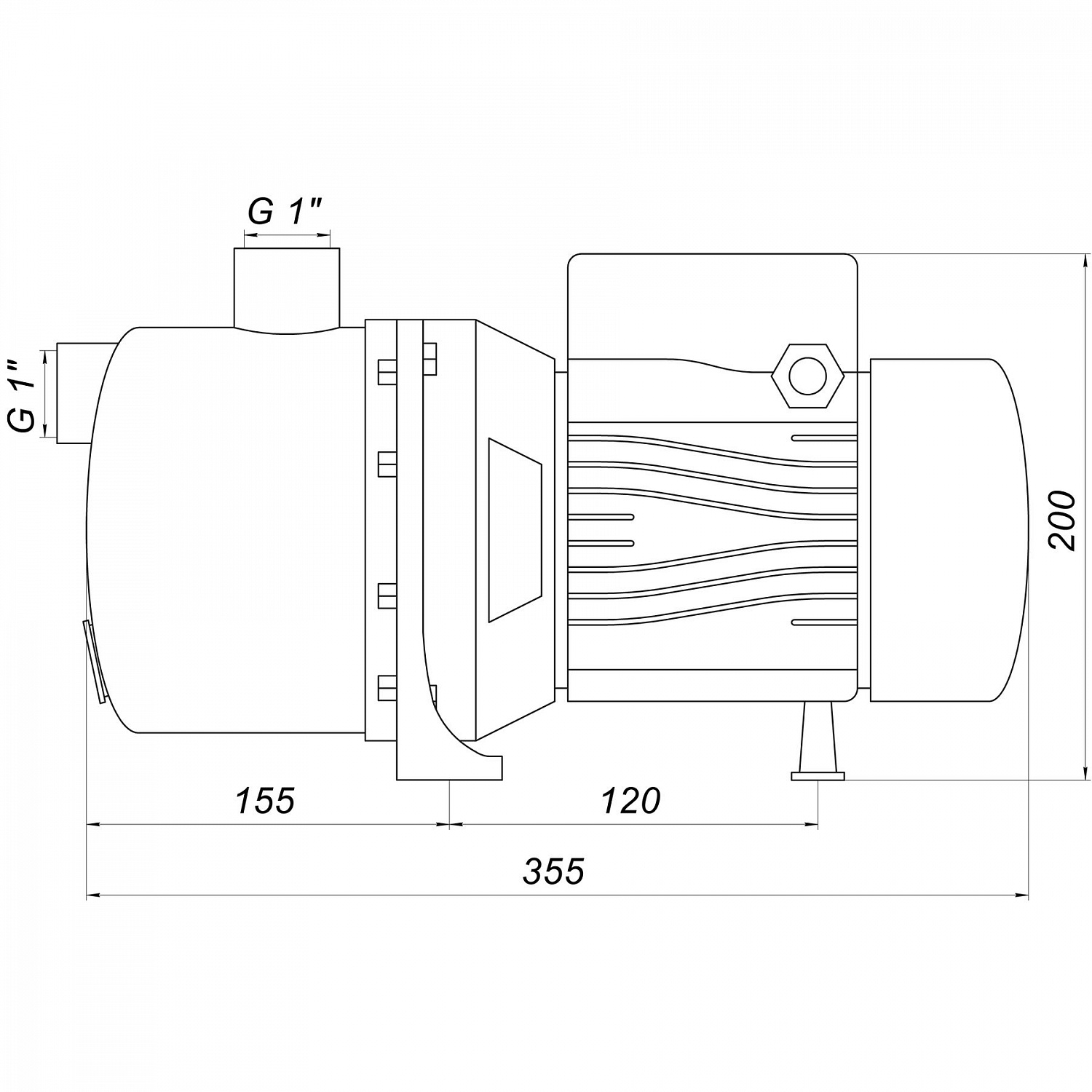 Насос відцентровий Optima JET 80S 0,8кВт нержавійка в інтернет-магазині Yago