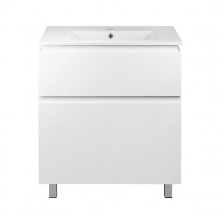 Комплект Qtap Albatross 710х825х460 White тумба підлогова + раковина урізна QT0171TN700D3070CW